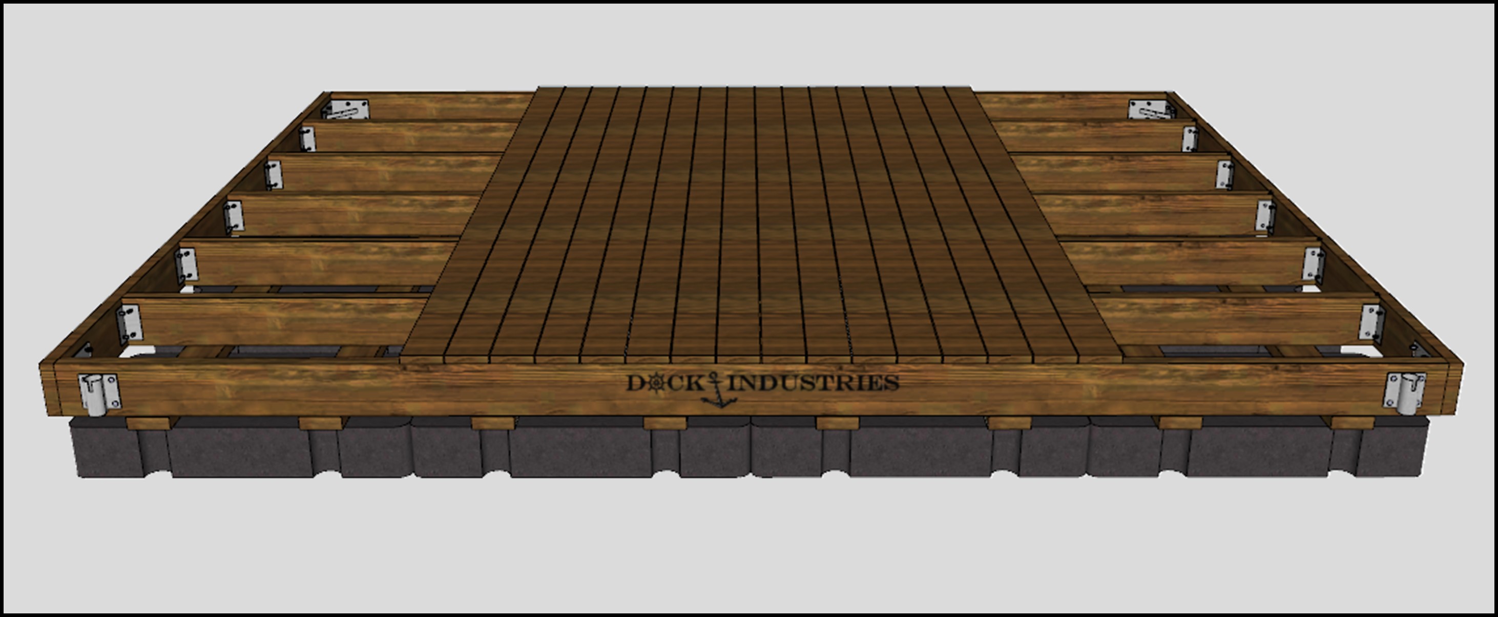 Ensemble de quai Heavy Duty 12'x16' - Pour poteaux