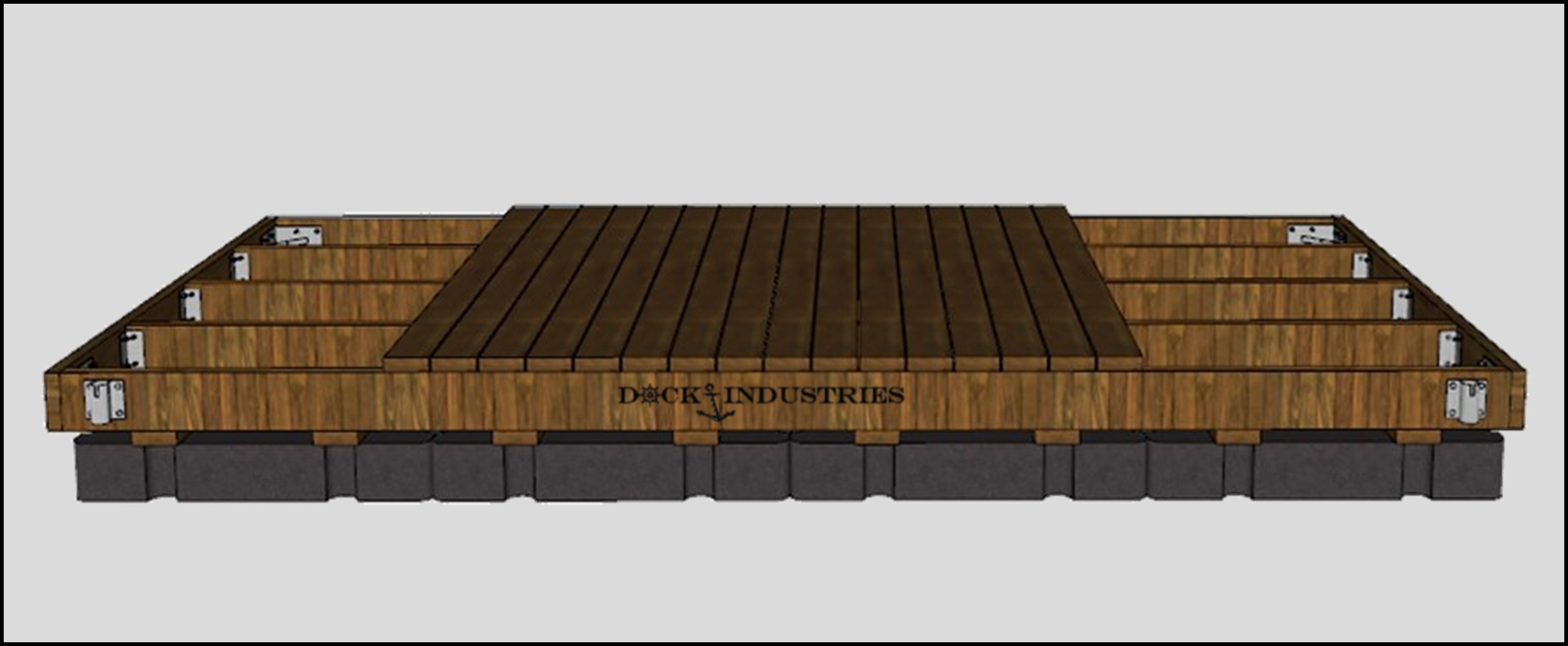 Ensemble de quai Heavy Duty 8'x16' - Pour poteaux