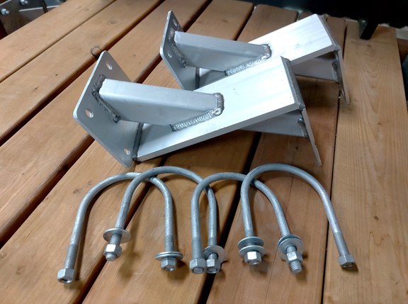 Set of reinforced brackets for single PWC dock installation - Wooden dock - KPWCZ1-R