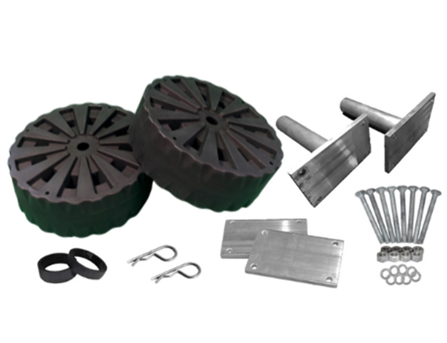 Ensemble de 2 braquettes et roues Eagle Wheels Heavy Duty pour élévateur à bateau 9009HD2-Eagle