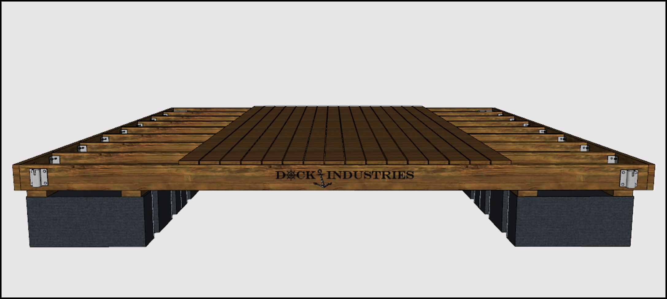 Ensemble de quai Heavy Duty 16'x16' - Pour poteaux